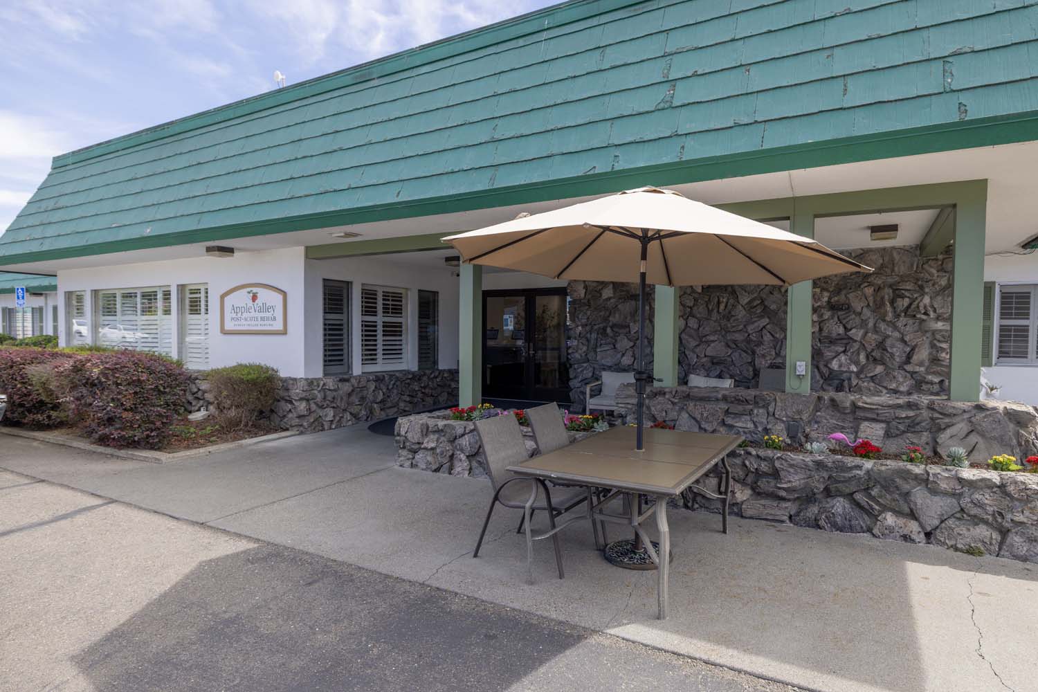 Front Entrance and Patio Seating